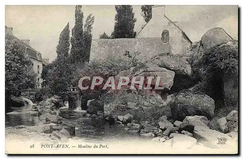 Ansichtskarte AK Pont Aven Moulins du Port