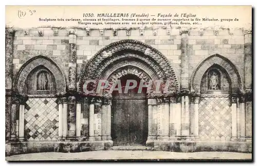 Cartes postales Maillezais Vendee Facade de l'Eglise