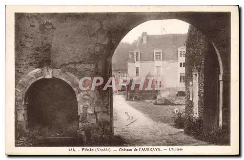 Cartes postales Feole Vendee chateau de l'Aubraye l'entree