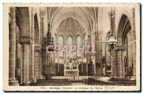 Ansichtskarte AK Montoigu Vendee interieur de l'eglise