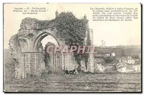 Ansichtskarte AK Vendee Tiffaugues chateau de Barbe Bleue la chapelle