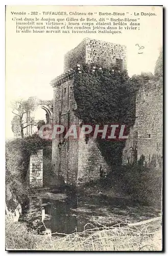 Cartes postales Vendee Tiffaugues chateau de Barbe Bleue le Donjon