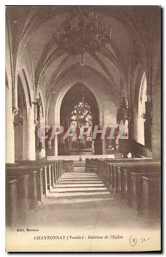 Cartes postales Chantonnay Vendee interieur de l'eglise