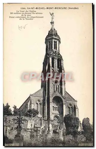 Ansichtskarte AK Saint Michel Mont Mercure Vendee la Tour de l'eglise point culminant du departement de la Vendee