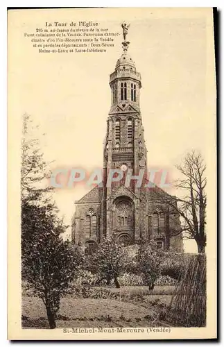 Cartes postales St Michel Mont Mercure Vendee la tour de l'eglise