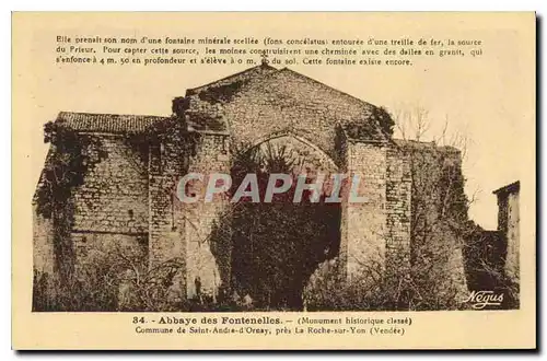 Ansichtskarte AK Abbaye des Fontenelles monument historique classe Commune de Saint Andre d'Ornay pres la Roche s