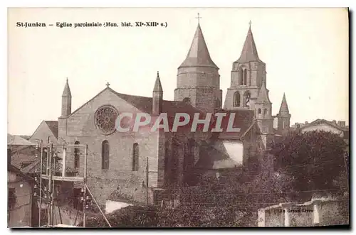 Cartes postales St Junien Eglise Paroissiale Mon hist XI XIII S