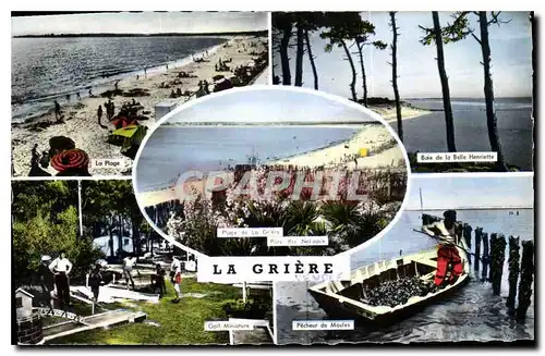 Cartes postales La Griere La plage Baie de la Belle Henriette Gold miniature Pecheur de moules Peche