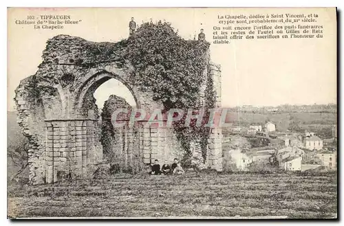 Ansichtskarte AK Tiffauges chateau de Barbe Bleue la chapelle