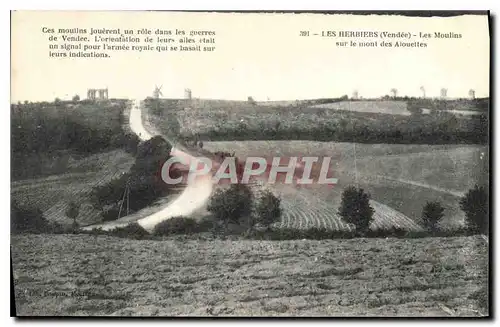 Cartes postales Les Herbiers Vendee les Moulins sur le mont des Alouettes Moulins a vent