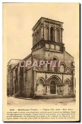 Cartes postales Maillezais Vendee l'eglise XII isecle  Mon hist