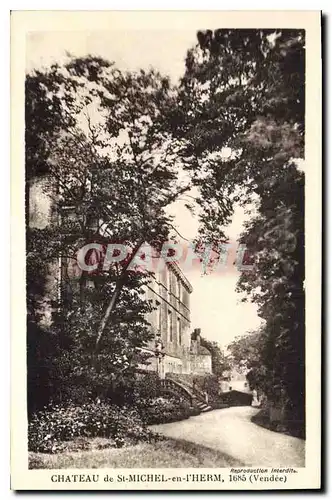 Cartes postales Chateau de St Michel en l'herm 1685 Vendee