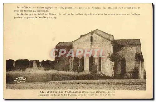 Cartes postales Abbaye des Fontenelles monument historique Classe commune de Saint Andre d'Ornay pres la Roche s