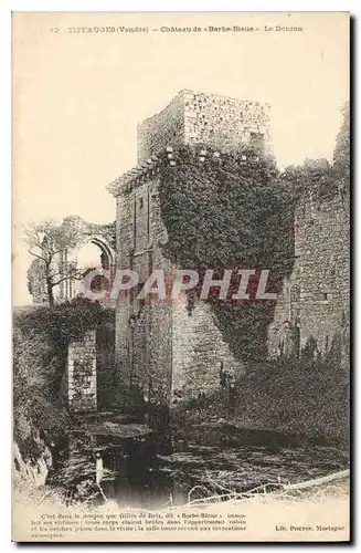 Cartes postales Tiffauges vendee chateau de Barbe Bleue le Donjon