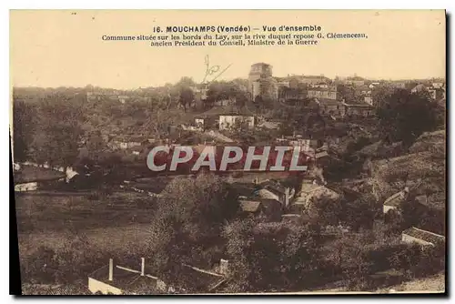 Cartes postales Mouchamps Vendee vue d'ensemble commune situee sur les bords du Lay sur la rive duquel repose G