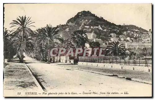 Cartes postales Hyeres vue generale prise de la gare