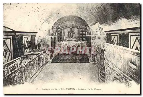 Ansichtskarte AK Basilique de Saint Maximin interieur de la Crypte