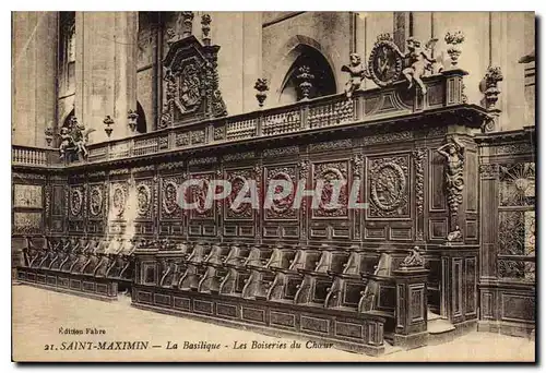 Ansichtskarte AK Saint Maximin la Basilique les Boiseries du Choeur