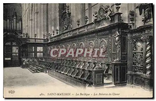 Cartes postales Saint Maximin la Basilique les Boiseries du Choeur Orgue