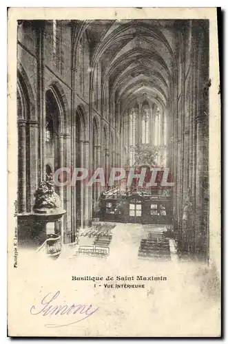 Cartes postales Basilique de Saint Maximin vue interieure