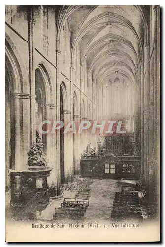 Cartes postales Basilique de Saint Maximin Var vue interieure