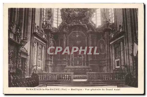 Cartes postales St Maximin la Ste Baume Var Basilique vue generale du grand Autel