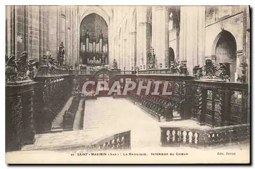 Ansichtskarte AK Saint Maximin Var la Basilique interieur du Choeur Orgue