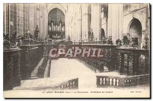 Cartes postales Saint Maximin Var la Basilique interieur du Choeur Orgue