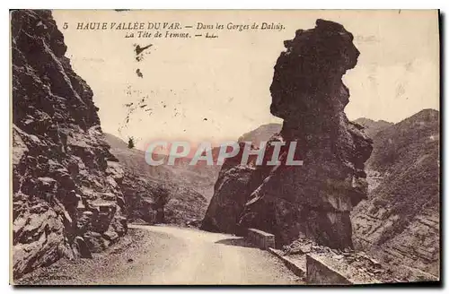 Cartes postales Haute Vallee du Var Dans les Gorges de Daluis Le Tete de Femme