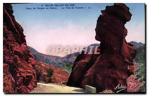 Ansichtskarte AK Haute Vallee du Var Dans les Gorges de Daluis La Tete de Femme