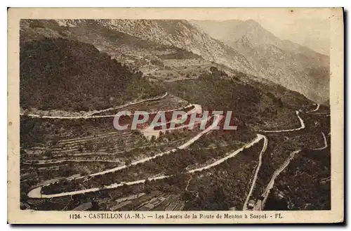 Ansichtskarte AK Castillon A M Les Lacets de la Route de Menton a Sospel