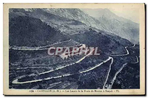 Cartes postales Castillon A M Les Lacets de la Route de Meton a Sospel