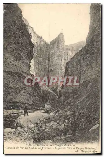 Ansichtskarte AK Interieur des Gorges de Cians Chemin de fer du Sud de la France