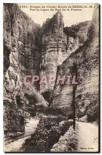 Ansichtskarte AK Gorges du Cians Route de Beuil A M Par la Ligne du Sud de la France