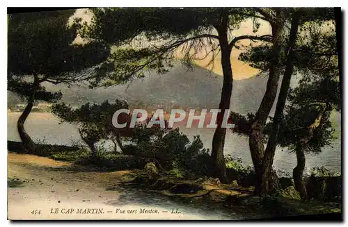 Cartes postales Le Cap Martin Vue vers Menton