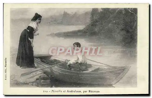 Cartes postales Mireille et Andrelon par Regnier