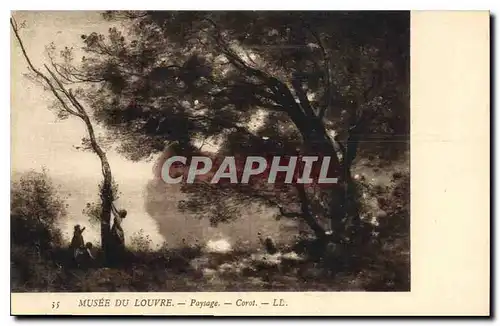 Cartes postales Musee du Louvre Paysage Corot