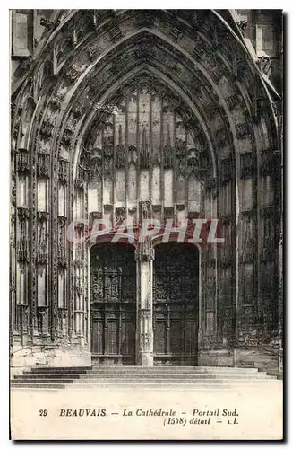 Ansichtskarte AK Beauvais La Cathedrale Portail Sud