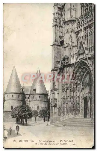 Ansichtskarte AK Beauvais La Cathedrale Portail Sud