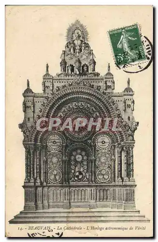 Cartes postales Beauvais La Cathedrale l'Horloge astronomique de Verite