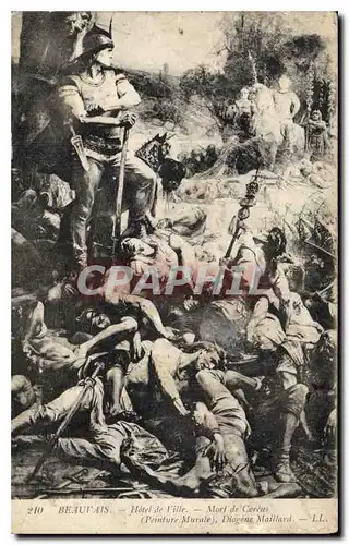 Cartes postales Beauvais Hotel de Ville Mort de Coreus Diogene Maillard