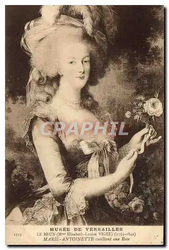 Ansichtskarte AK Musee de Versailes Le Brun Marie Antoinette une Rose