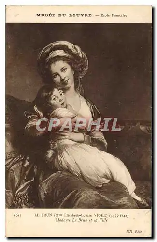 Cartes postales Musee de Versailes Le Brun Madame Le Brun et sa Fille