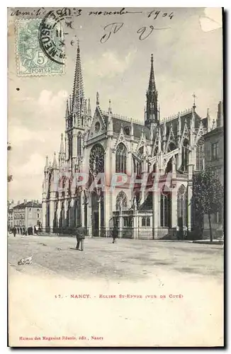 Cartes postales Nancy Eglise St Epvee Vue de Cote