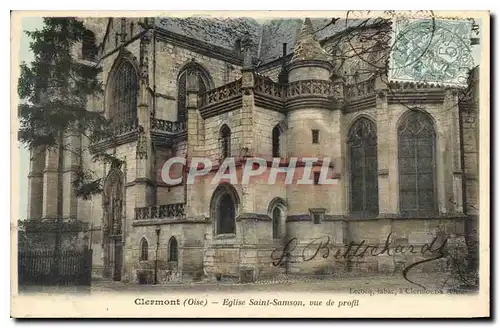 Ansichtskarte AK Clermont Oise Eglise Saint Samson vue de profil