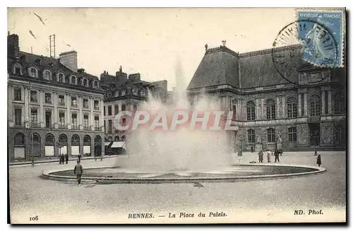 Ansichtskarte AK Rennes La Place du Palais