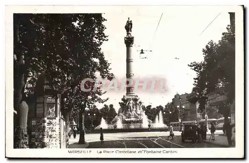 Cartes postales Marseille La Place Castellane et'Fontaine Cantini