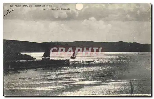 Cartes postales Martigues Effet de Nuit sur l'etang de Caronte