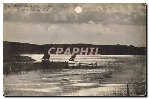 Cartes postales Martigues Effet de Nuit et I'Etang de Caronte