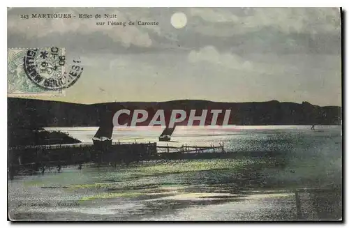 Cartes postales Martigues Effet de Nuit sur et I'Etang de Caronte